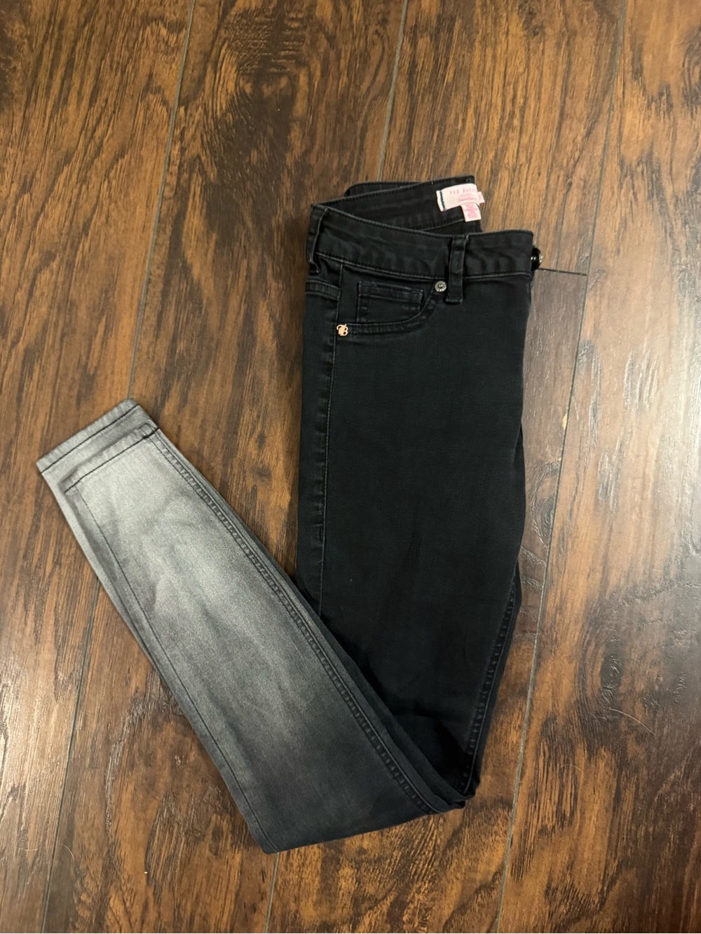 Ted Baker Black-to-Gray Ombre Skinny Jeans